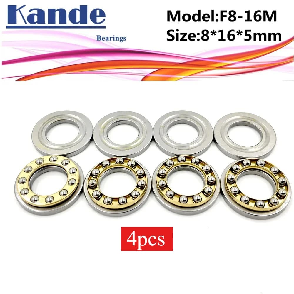4 pz F8-16M 8x16x5mm F8-16 di alta qualità in miniatura planare cuscinetto 8x16x5mm assiale cuscinetto assiale a sfere V-CORE 3 stampanti 3D