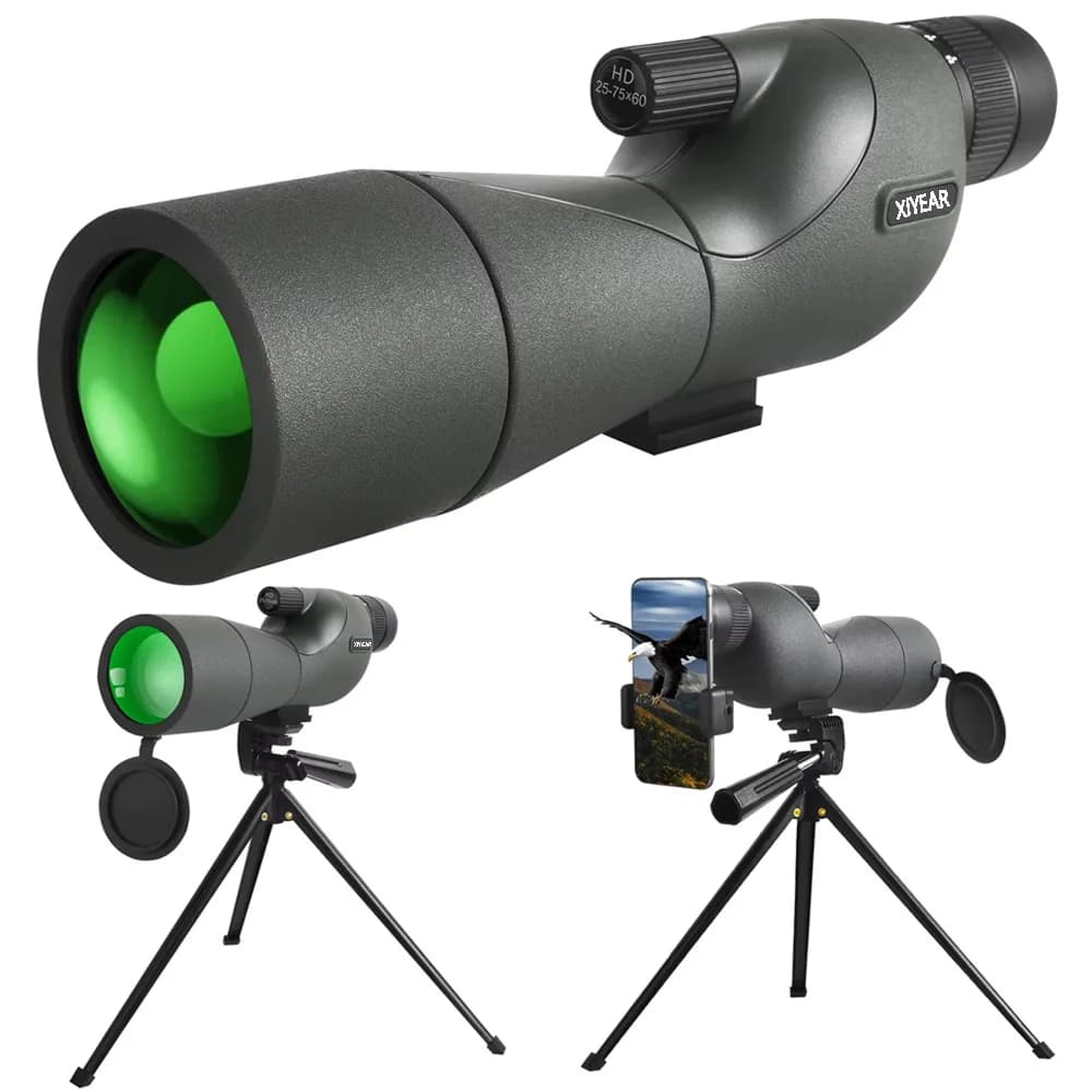 25-75x60 Telescope Cannocchiale Potential Zoom Monocular FMC BAK4 Waterproof for Bird Watching Tiro Al Bersaglio With Treppiede