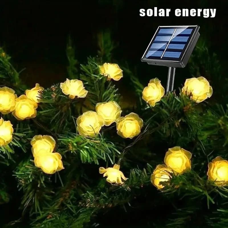LED String Light Solar Fairy Lights 12/7m 100/50LED luce calda impermeabile giardino esterno decorazione di nozze lampada di natale