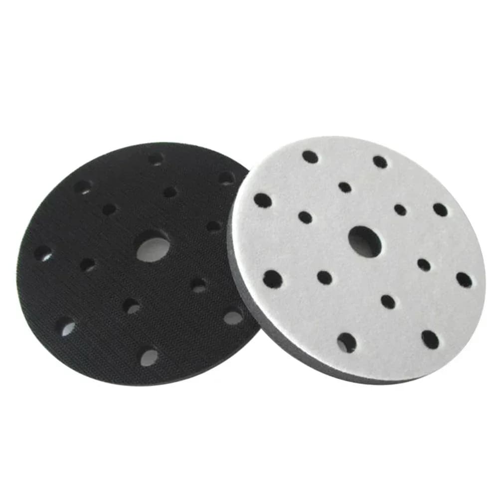 Dischi abrasivi con supporto in spugna morbida da 6 pollici 150 mm 15 fori Dischi abrasivi con gancio e anello per lucidatrice