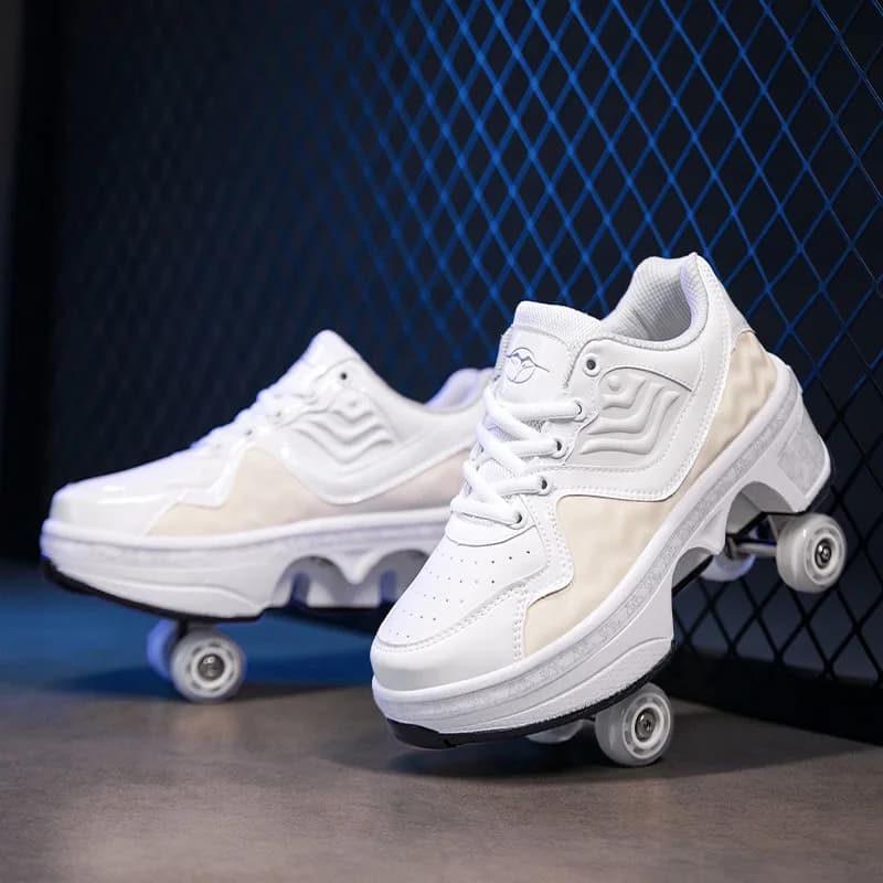 Retractable street style wheelchairs, retractable automatically, 4 wheels, high sneakers, ideal gift for young street boys and girls