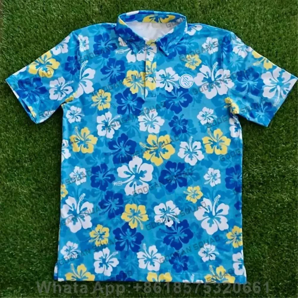 Summer Casual T-shirts Mens Short Sleeve Golf Polo Shirts Button Down Work Shirts Quick Dry Tee Sports Fishing Clothing