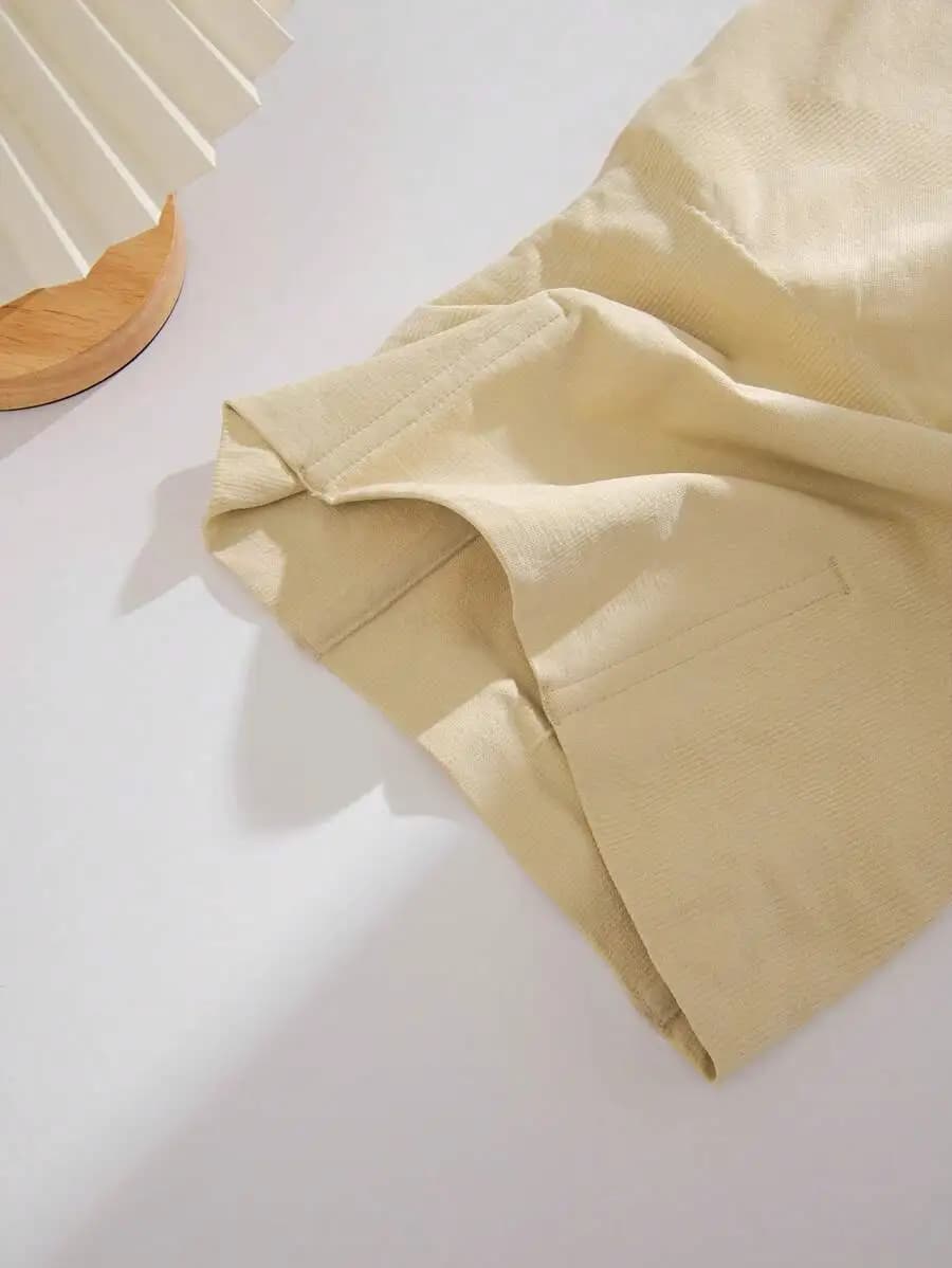 Pantaloncini modellanti semi-trasparenti color albicocca da donna, comodi e casual