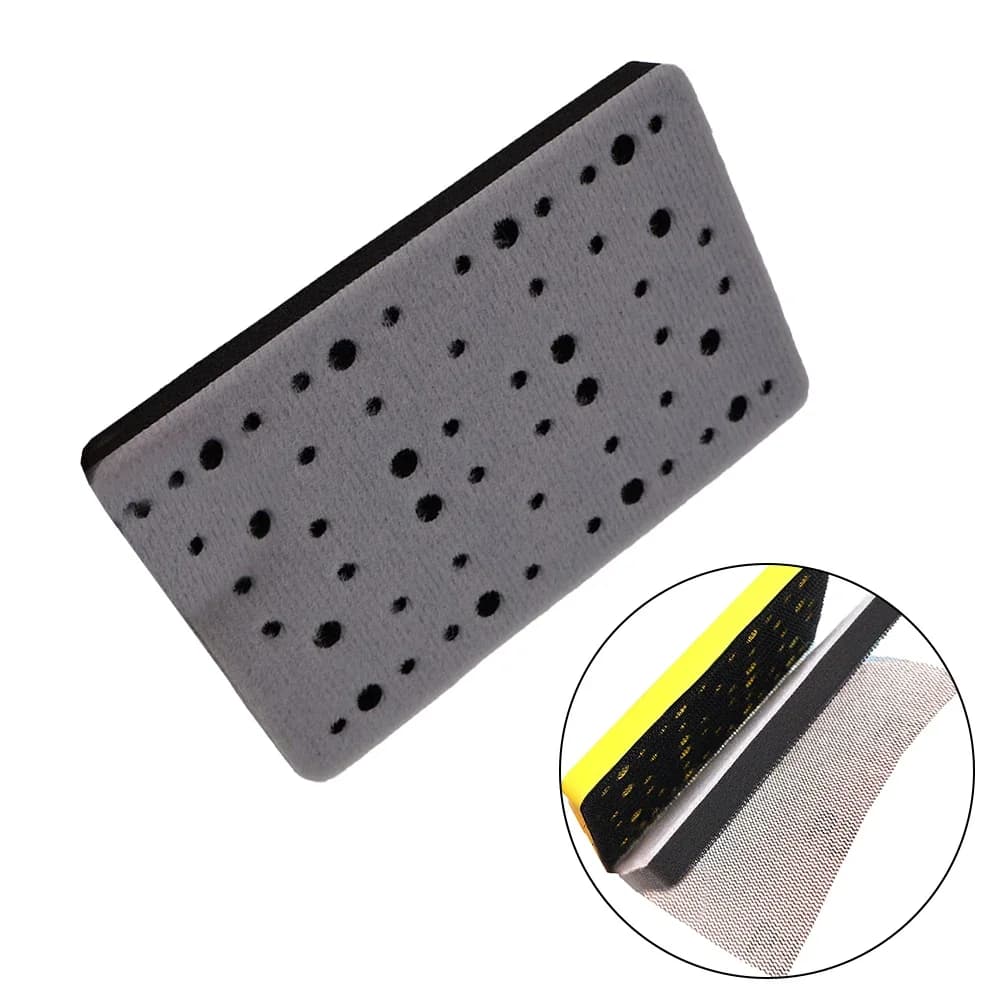 1pc 80x133MM Soft Foam Sanding Pads 54 Holes Interface Pad Sanding Disc Foam Buffer Sponge Interface Pad For Orbital Sander