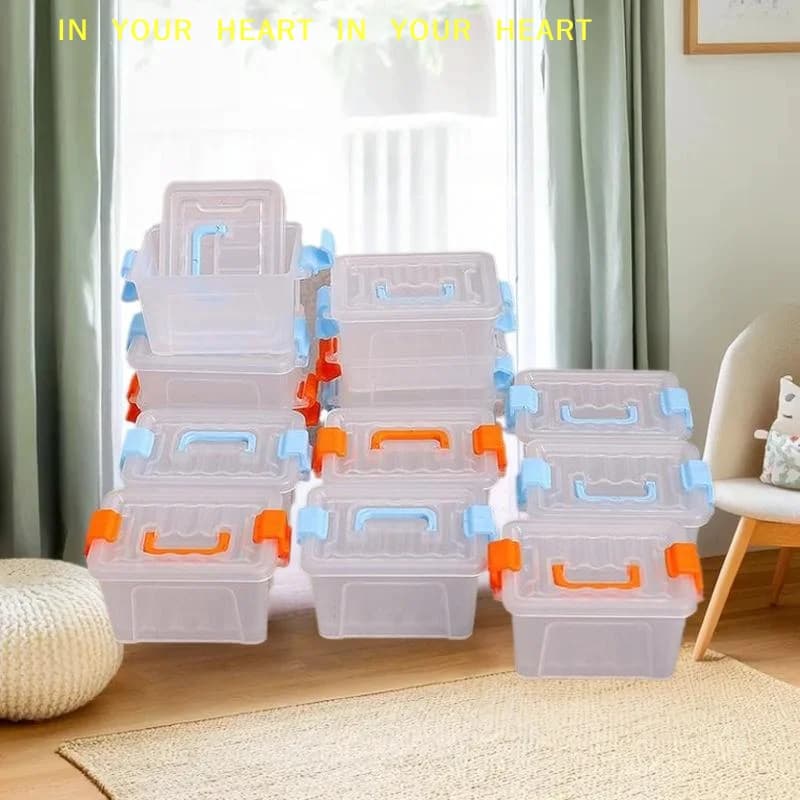 Set di 5 Mini Scatole Portaoggetti Trasparenti per Casa delle Bambole, Decorazioni per Micro Scene