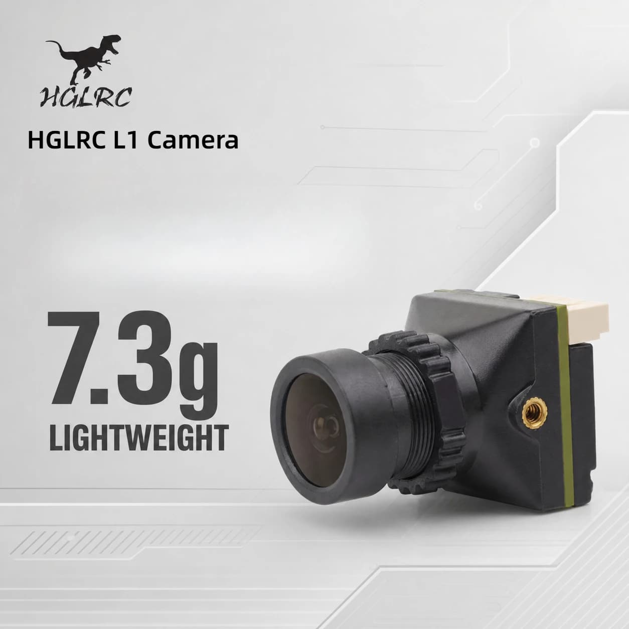 HGLRC L1 FPV Camera 1200TVL 1/2.7-Inch CMOS 4:3 16:9 Selectable PAL NTSC 2D Noise Reduction OSD 5-24V Input For Analog FPV Drone
