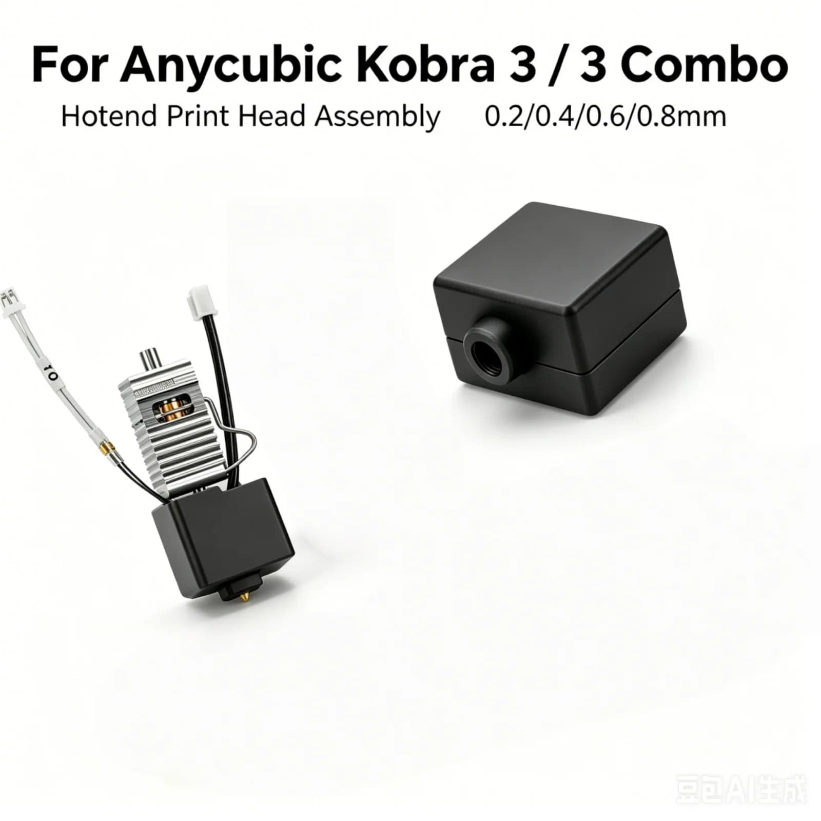 For Anycubic Kobra 3 Combo Full Hotend Print Head Assembly Includes Heatbreak Nozzle 3D Printer Replacement Parts For K3 Combo