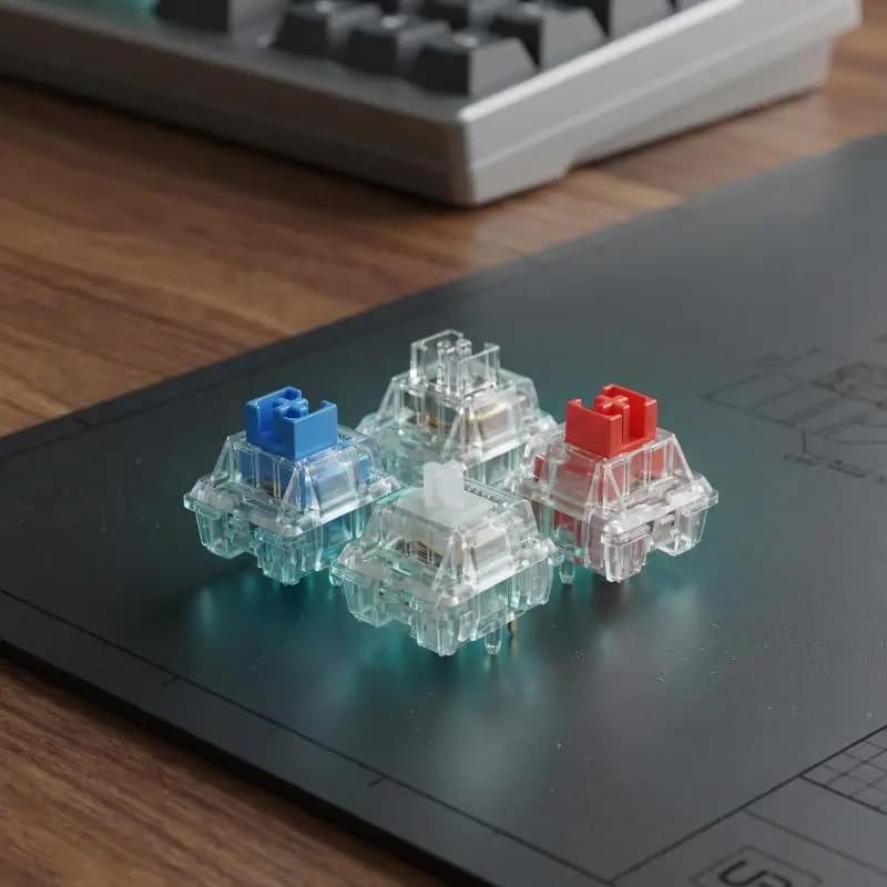 New Magnetic Switch Linear UR Ice Ultra for Magnetic Mechanical Keyboard, 22mm Spring, 35gf, 700Gs, Transparent RGB Switch, L Factory Production