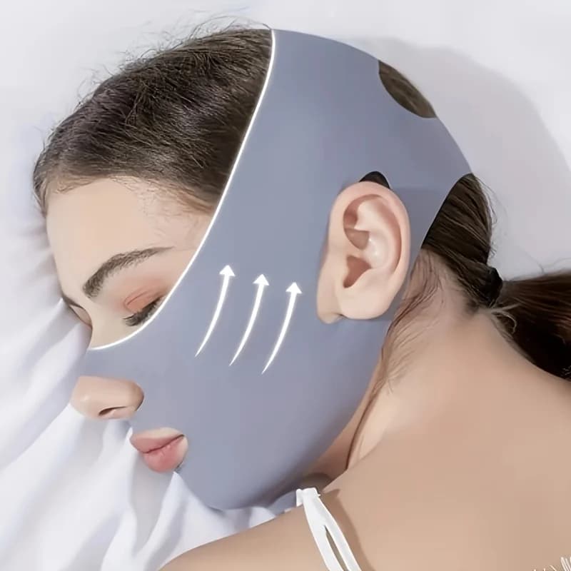 1 face sleep enhancing facial mask - full face lifting and firming night skin care, no essence comfortable contour design, full of youth and luster | smooth texture, sleep enhancing facial mask
