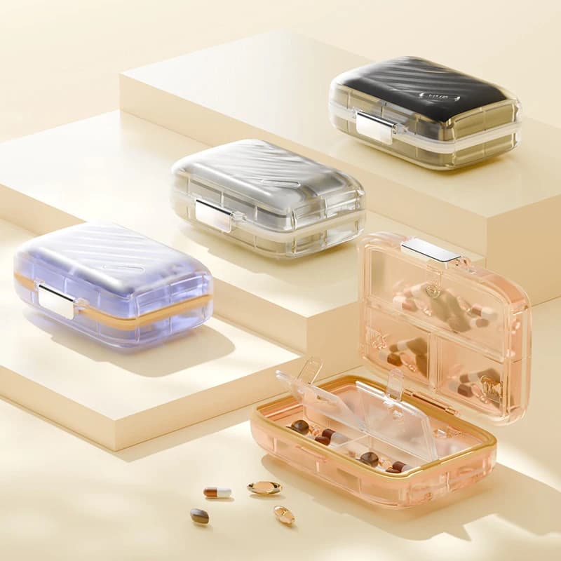 Organizer of pills Travel pills Case for waterproof medicines Container for supplements and vitamins Pocket for pills for pharmacy
