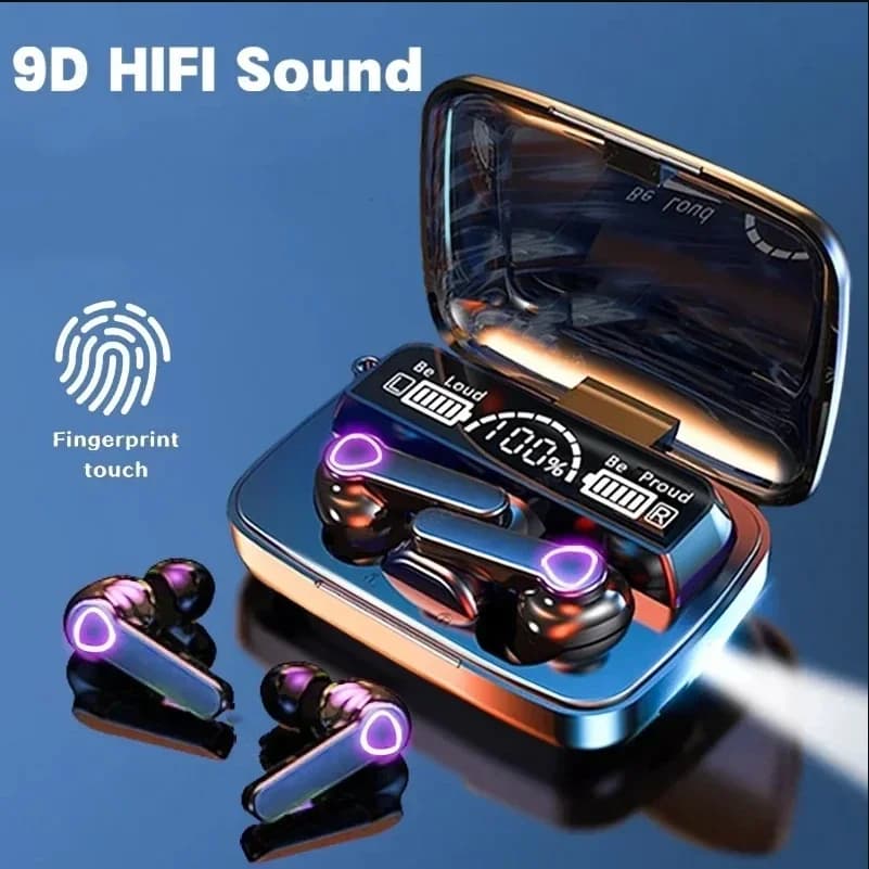 Auricolare M19 Auricolare TWS Intelligente Touch Control Cuffie wireless compatibili con Bluetooth Display LED impermeabile con microfono
