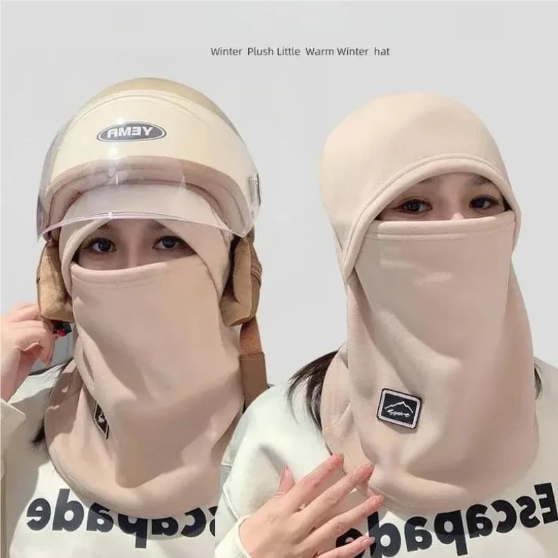 Scaldacollo termico invernale Cappello per maschera per il viso Copri casco da ciclismo per esterni da donna Berretto antivento resistente al freddo