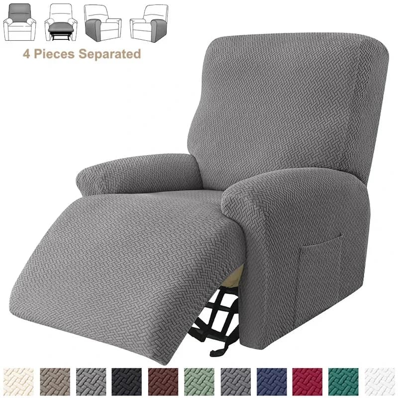 Copridivano Reclinabile Jacquard Elasticizzato, Fodera Elastica per Poltrona, Coprisedia Antiscivolo per Soggiorno