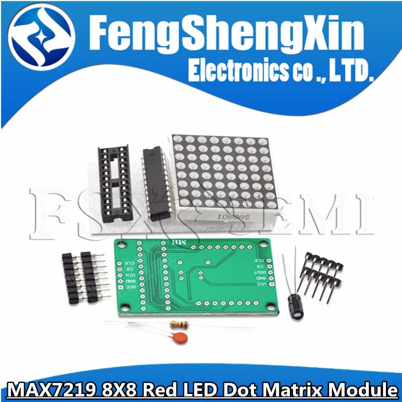 1 pz MAX7219 8X8 LED rosso Dot Matrix Module MCU Controller di controllo Display Drive Driver Board Kit fai da te per Arduino catodo comune