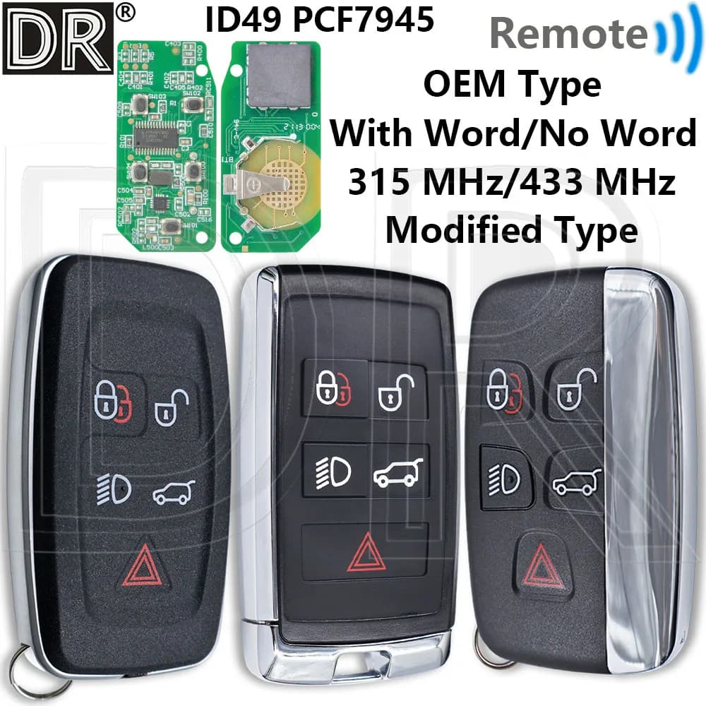 Grande Chip ID49 315/433 MHz KOBJTF10A Chiave A Distanza Per Auto Intelligente Per Land Rover Range Rover Sport Evoque Discovery 4 Freelander Jaguar