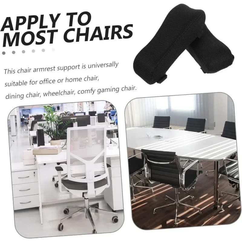 Bracciolo per sedia imbottiture ergonomiche per braccioli cuscino per gomito per braccio cuscino per braccioli in Memory Foam con cinghie regolabili per ufficio
