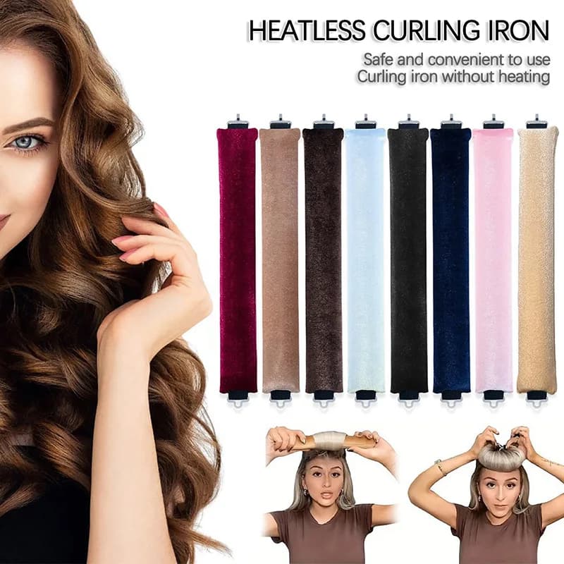 Heat-free hair curlers Shoe for hair curlers Heat-free hair curlers Lazy curlers with hook Hair styling tools with soft flexible rod to sleep