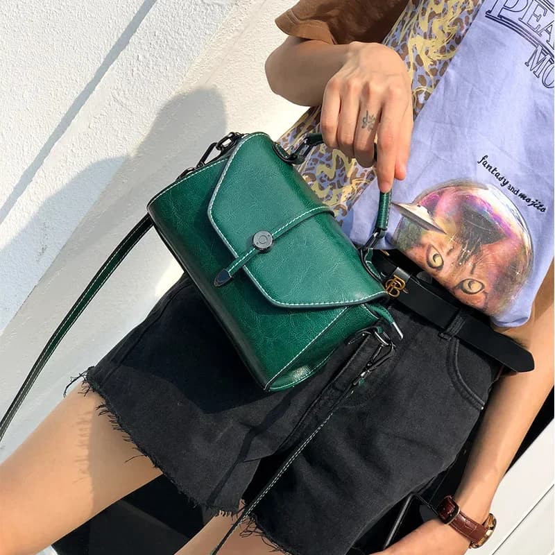Women's Fashion Handbag Small Leather Phone Bag Shoulder Bag Ladies' Cowhide Leather Purse Messenger Crossbody Bag Versatile New