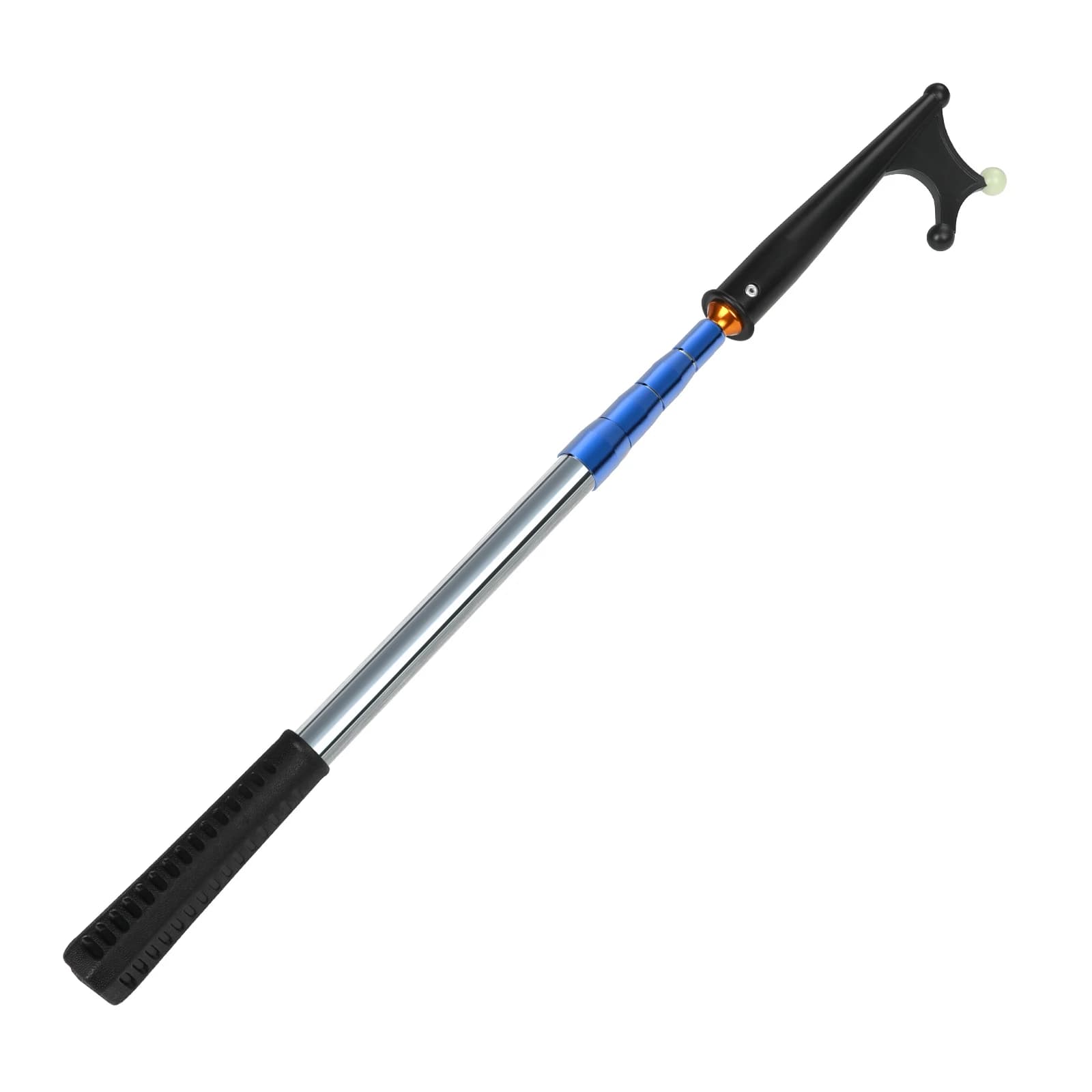 SANLIKE Retractable Luminous Boat Hook Stainless Steel Marine Push Rod With Non-slip Handle Wrist Rope For Docking Boat Hook