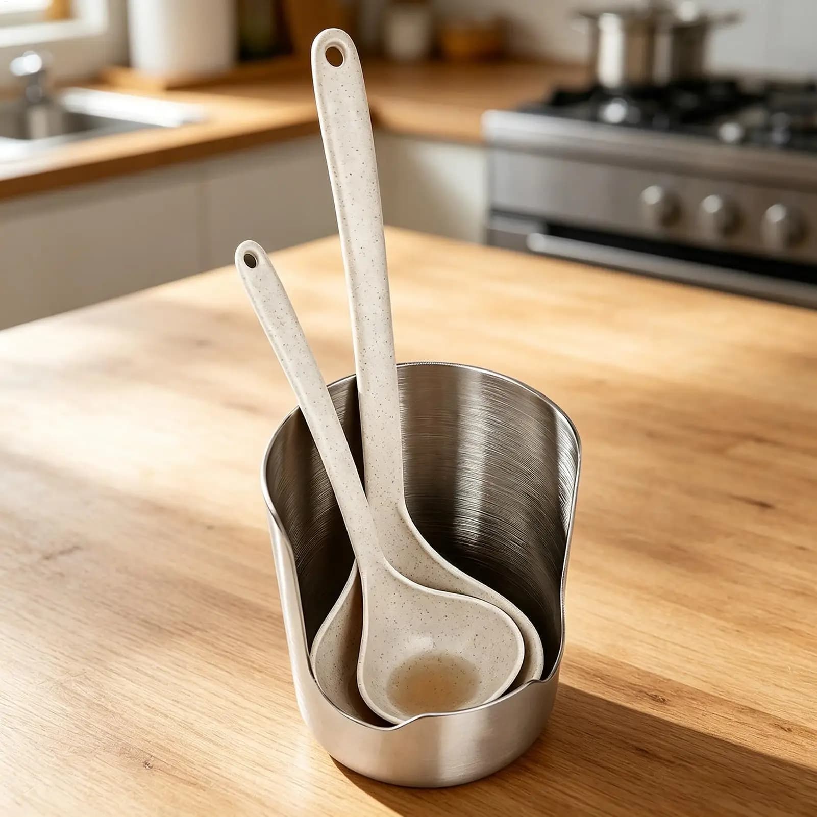 Stainless Steel Spoon Rest Organizer Kitchen Spoon Rest Lid Rack for Cutting Board Spatula Chopsticks Fork Cooking