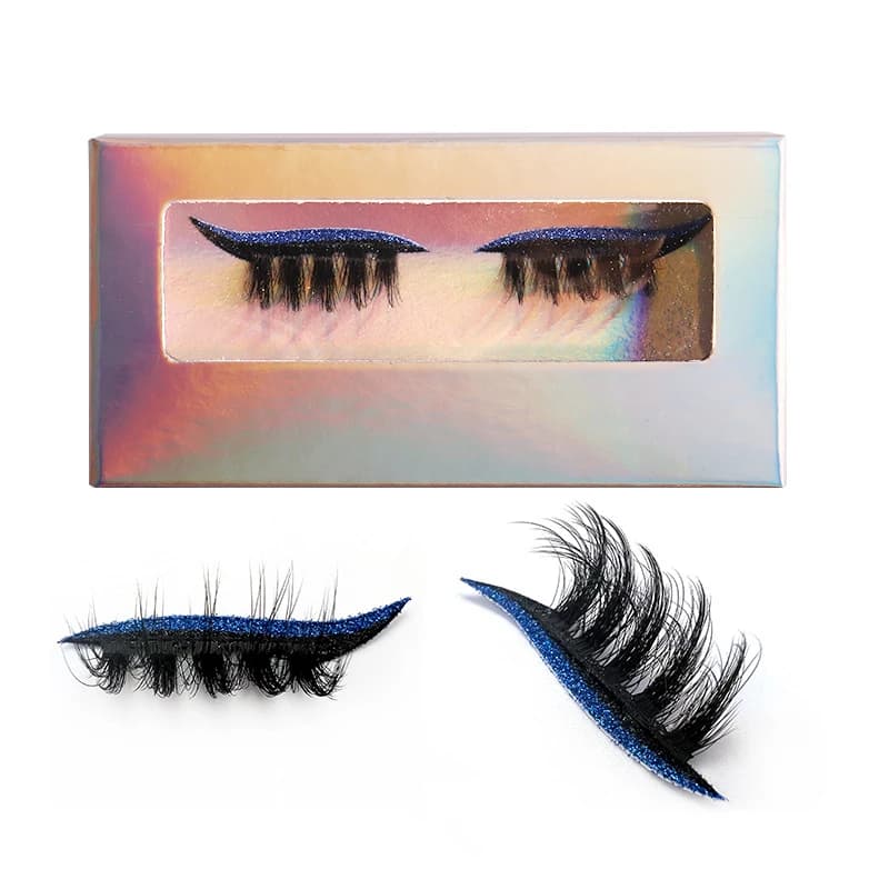 Eyebrow, Colorful Faux Eyelashes, Eye Makeup, Self-adhesive 3D Extension, Colorful and Voluminous Fin Eyelashes