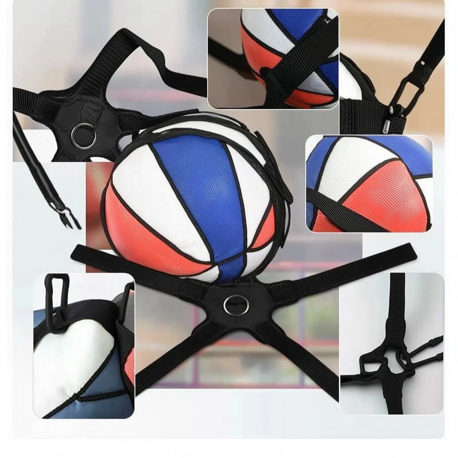 Solo Volleyball Practice Aid Portable Volleyball Solo Practice Aid Sports Gear Flexible for Beginners, Backyard, Gym