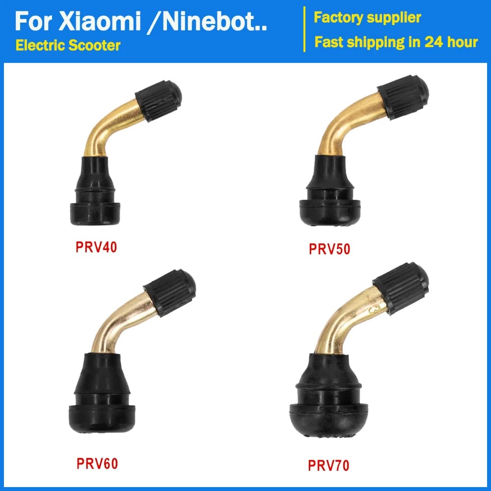 Steli della valvola della gomma senza camera d'aria PVR50 PVR60 PVR70 Stelo della valvola della gomma dell'aria con base in gomma a scatto per Xiaomi per parte scooter elettrico Ninebot