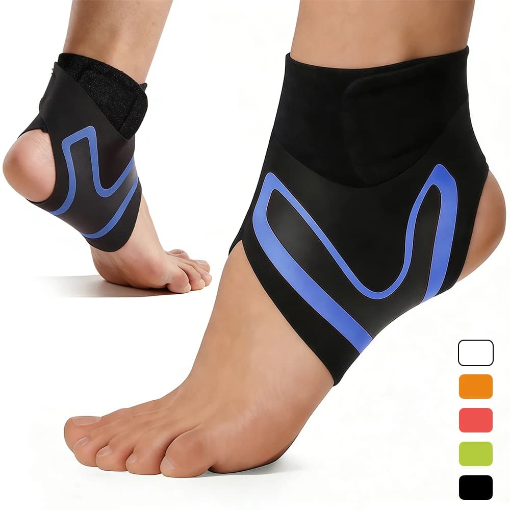 Supporto elastico per caviglia a compressione, traspirante, per uomo e donna, sport, basket, calcio, corsa, ciclismo (1 pezzo)