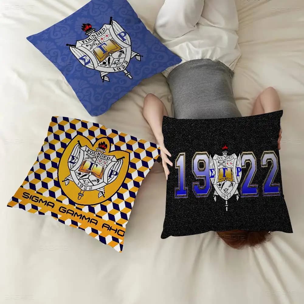 Sigma Gamma Rho Cuscino decorativo per casa, ufficio, camera da letto, divano, auto, copricuscino 45x45