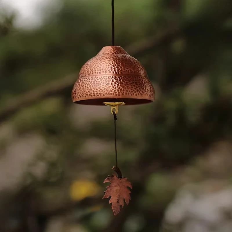 High-end Purple Copper Wind Chime Fortune Gourd Door Bell Car Handbell Outdoor Hanging Garden Courtyard Decoration Pendant Gift