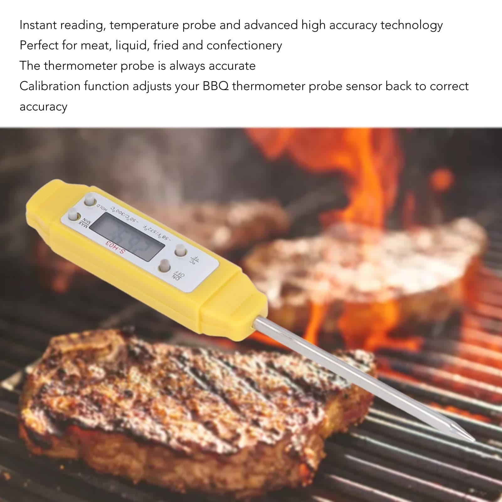 Digital Food Thermometer Automatic Calibration Pen High Accuracy Electronic Thermometer Thermometer
