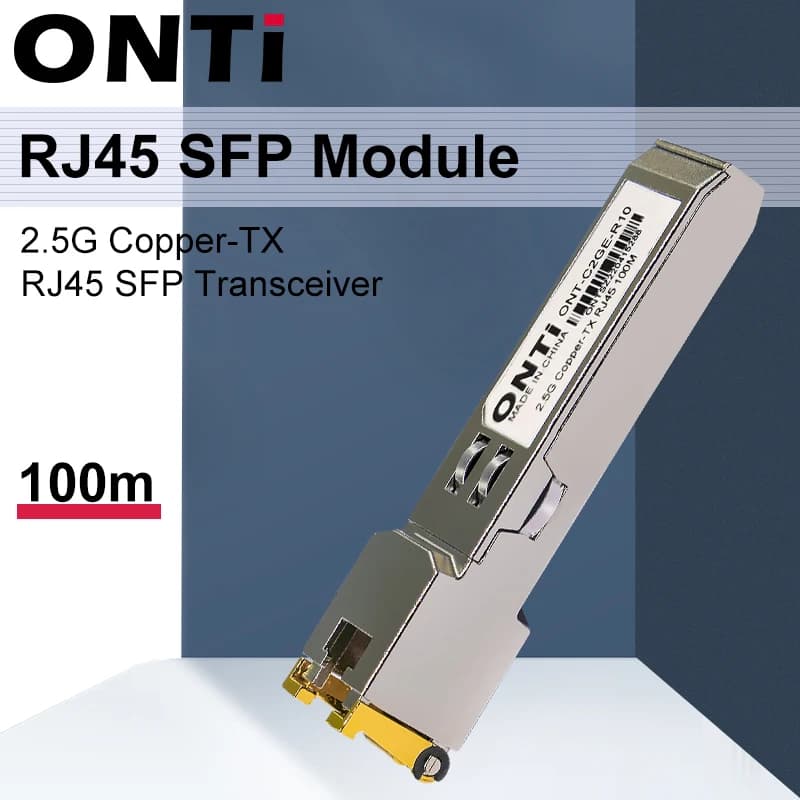 Modulo SFP ONTi 2.5G RJ45, Ricetrasmettitore SFP in Rame 2.5Gbps Compatibile con Switch Ethernet Cisco/Mikrotik