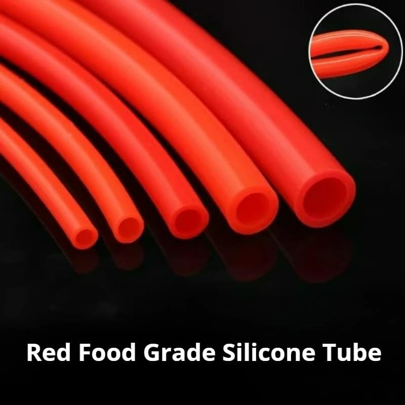 Tubo in Silicone Rosso per Alimenti 1/2/5/10M, Diametro Interno 0.5mm~25mm, Inodore, Flessibile, Tubo in Gomma per Giardino, Tubo Morbido per Acquario, Tubo in Silicone