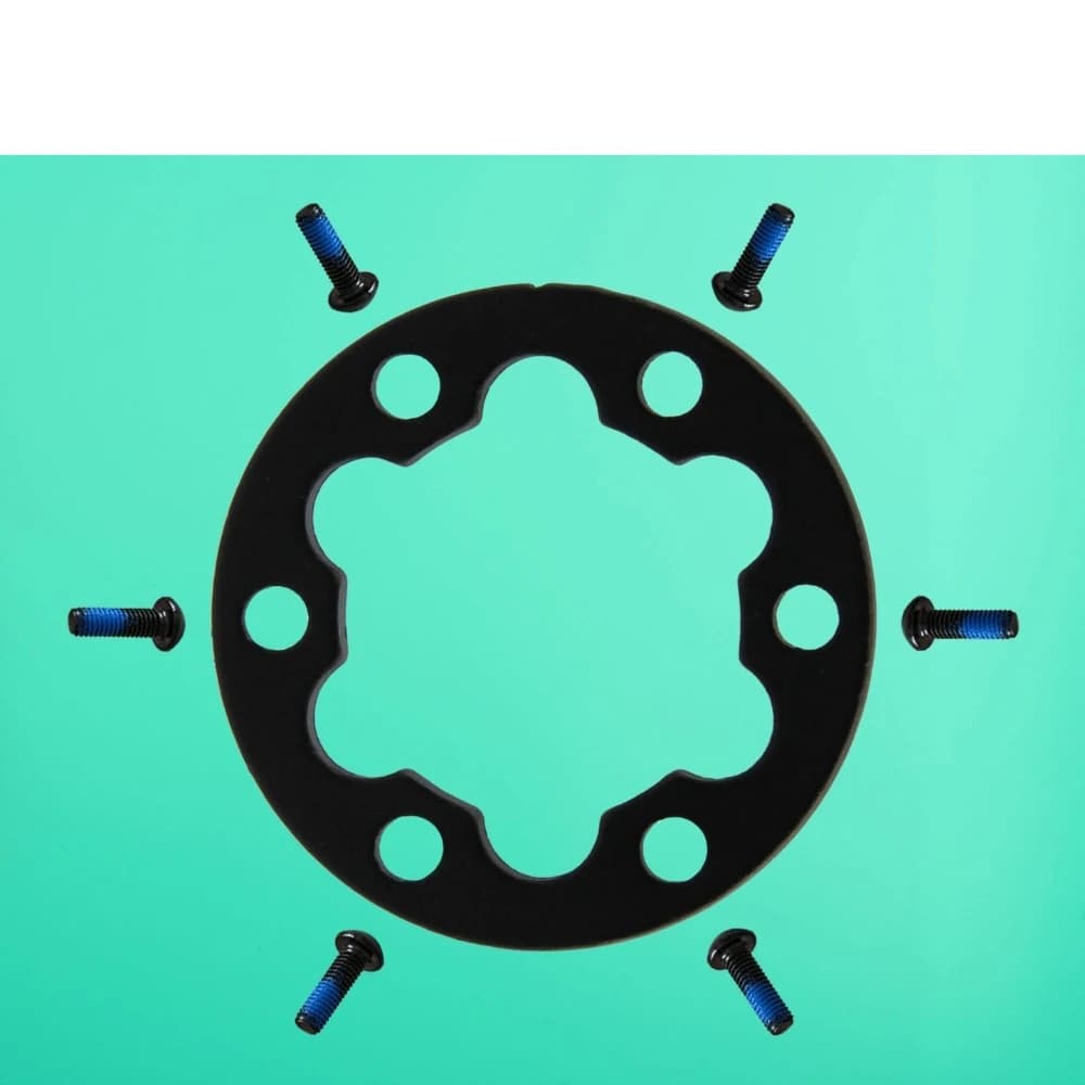 Scooter elettrico Disco freno Guarnizione a 6 fori Guarnizione mozzo ruota Rotondo Nero 4.0mm Interno Fantasia Disco per bicicletta Fiore Tamburo Set di cuscinetti alti