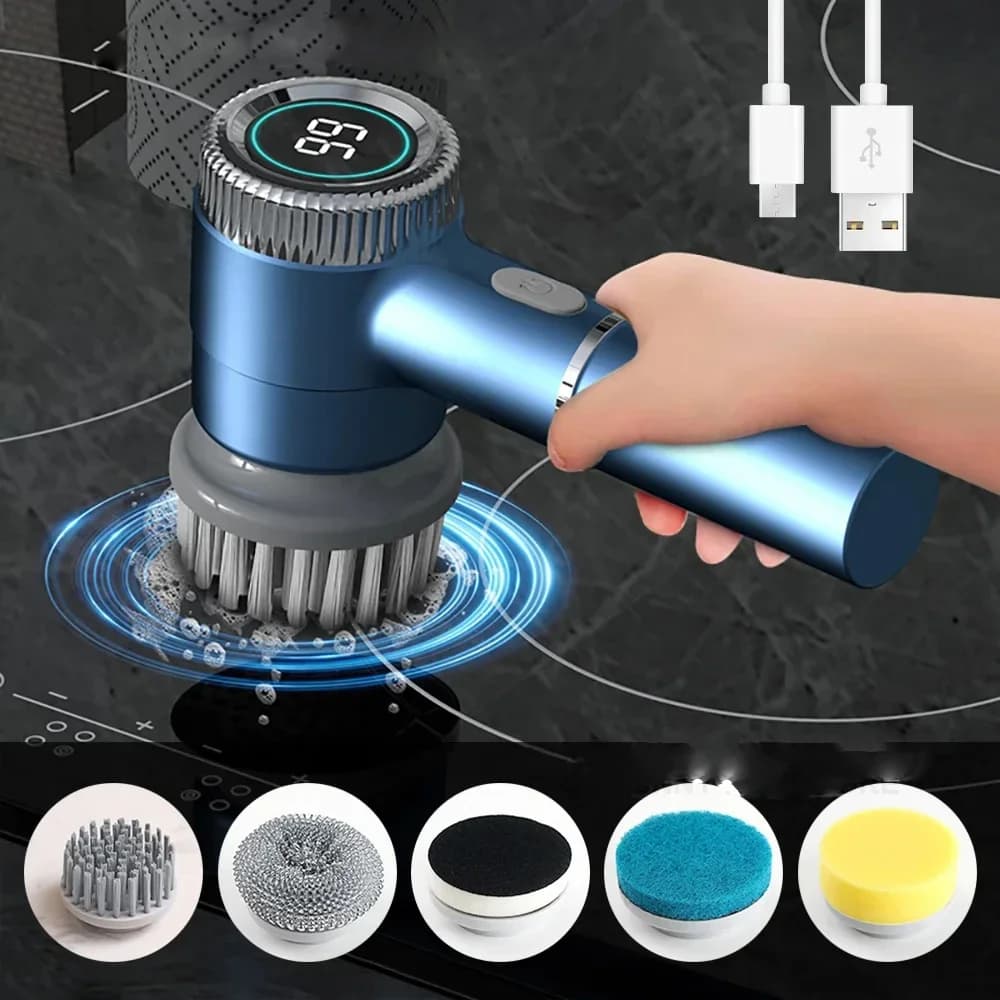 Zai Xiao Bagno Pulizia professionale Spazzola per pulizia elettrica ricaricabile automatica portatile Cucina Lavastoviglie Pentola per scarpe Bot