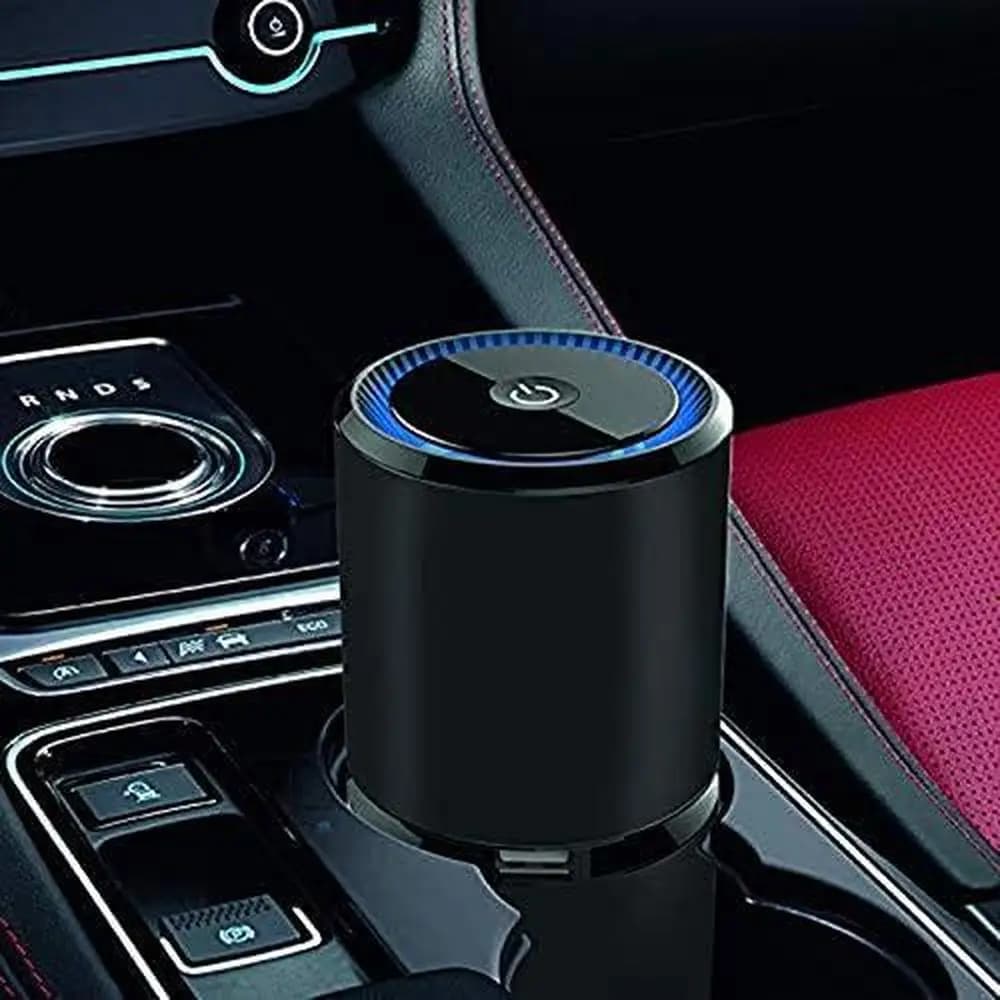 Purificatore d'aria per mini auto Doppia porta USB Umidificatore deodorante anionico DC 5V Design compatto e portatile per auto camion
