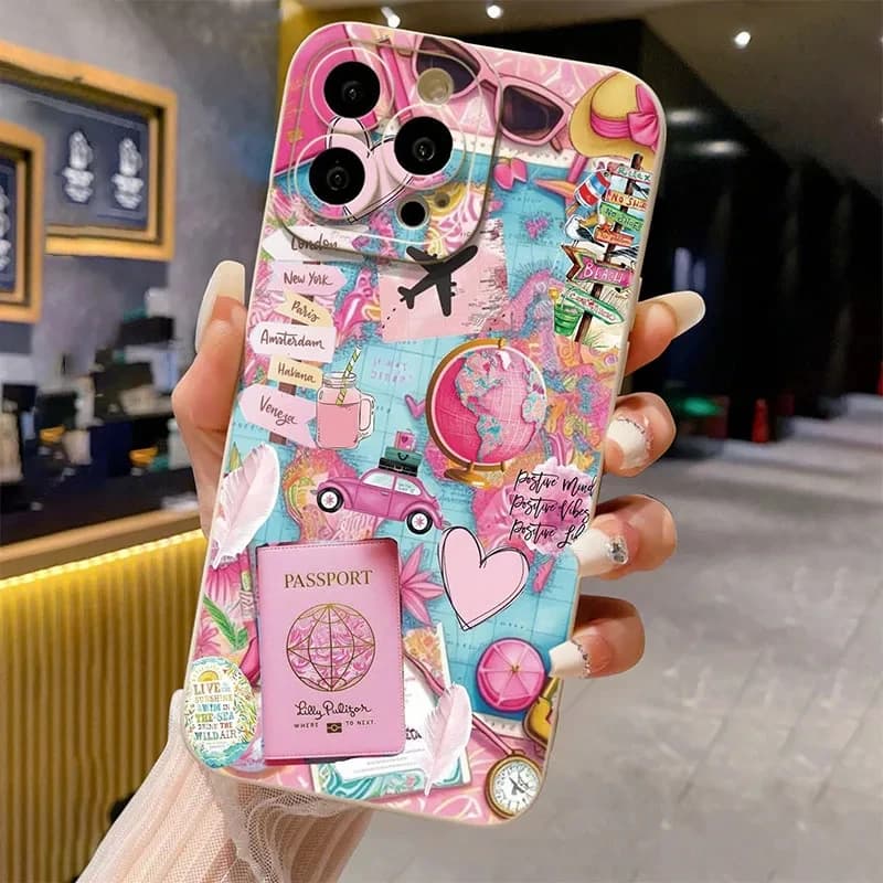 Cover per iPhone con stampa aereo, opaca, anti-caduta, per modelli 17, 16, 15, 14, 13, 12, 11 Pro Max, XS, X, XR, 7, 8 Plus, 16E, 17Air, 13 Mini