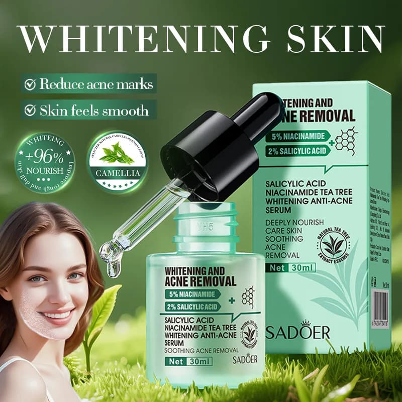 SADOER Acido Salicilico Nicotinamide Siero Sbiancante Viso Anti Acne Rimozione Idratante Anti Rughe Essenza Del Viso Cura Della Pelle