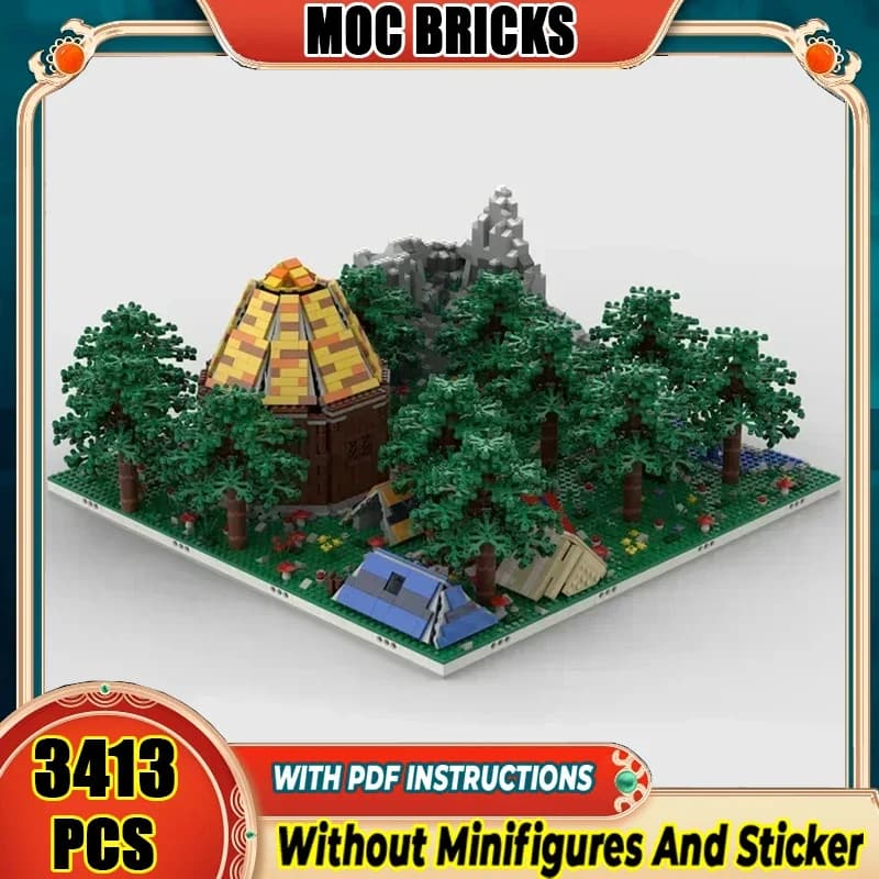 Street View Modello Moc Mattoni da costruzione Tenda Campi nel bosco Tecnologia Blocchi modulari Regali Giocattoli di Natale Set fai da te Assemblaggio