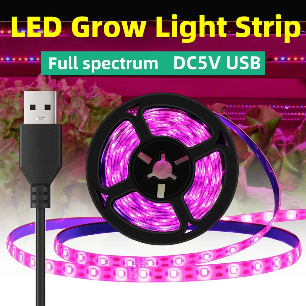 5V USB Led Pianta Coltivazione Luce Spettro Completo Idroponico Coltiva Le Lampade Piante Da Interno Serra Fiori Semi Phyto Lampada Striscia