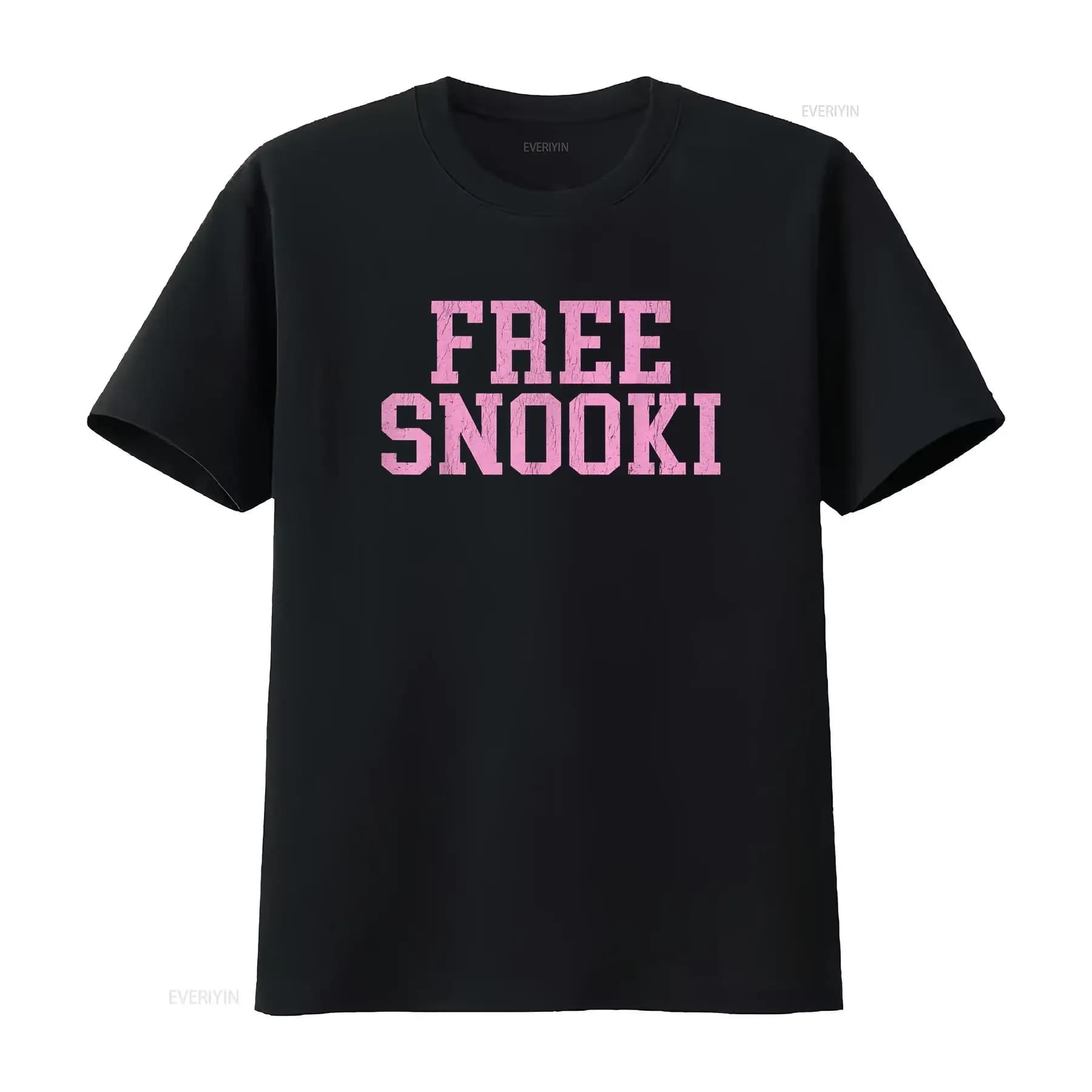 Maglietta Snooki gratuita vintage lavata Elegante grafica streetwear Leggermente unisex allungata morbida casual homme abiti firmati