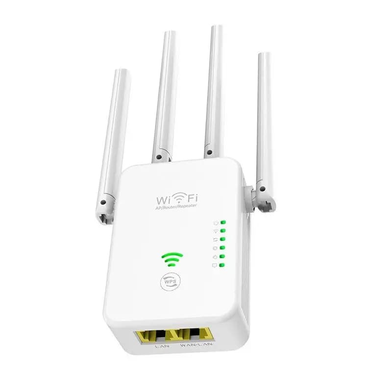 A08E-300M Ripetitore di Rete, Amplificatore di Segnale WiFi, Estensore di Rete Wireless con Quattro Antenne, Spina EU