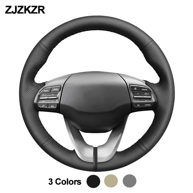 Car cover with hand stitching for Hyundai Veloster II 2018-2022 I30 III 2018-2023 dark grey Beige