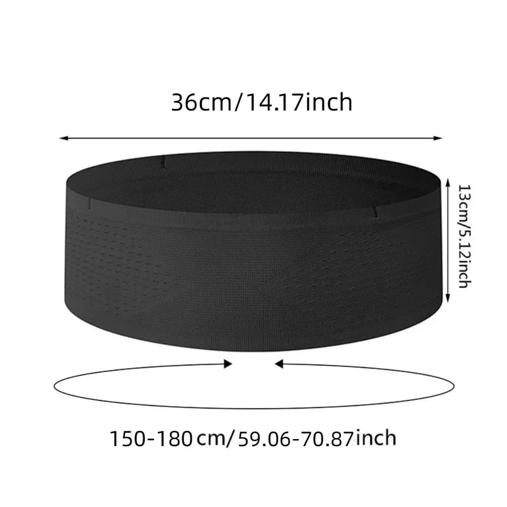 Seamless, lightweight and thin invisible racing bag, marc sports for marathon, yoga, for mobile phone, money and keys, unisex