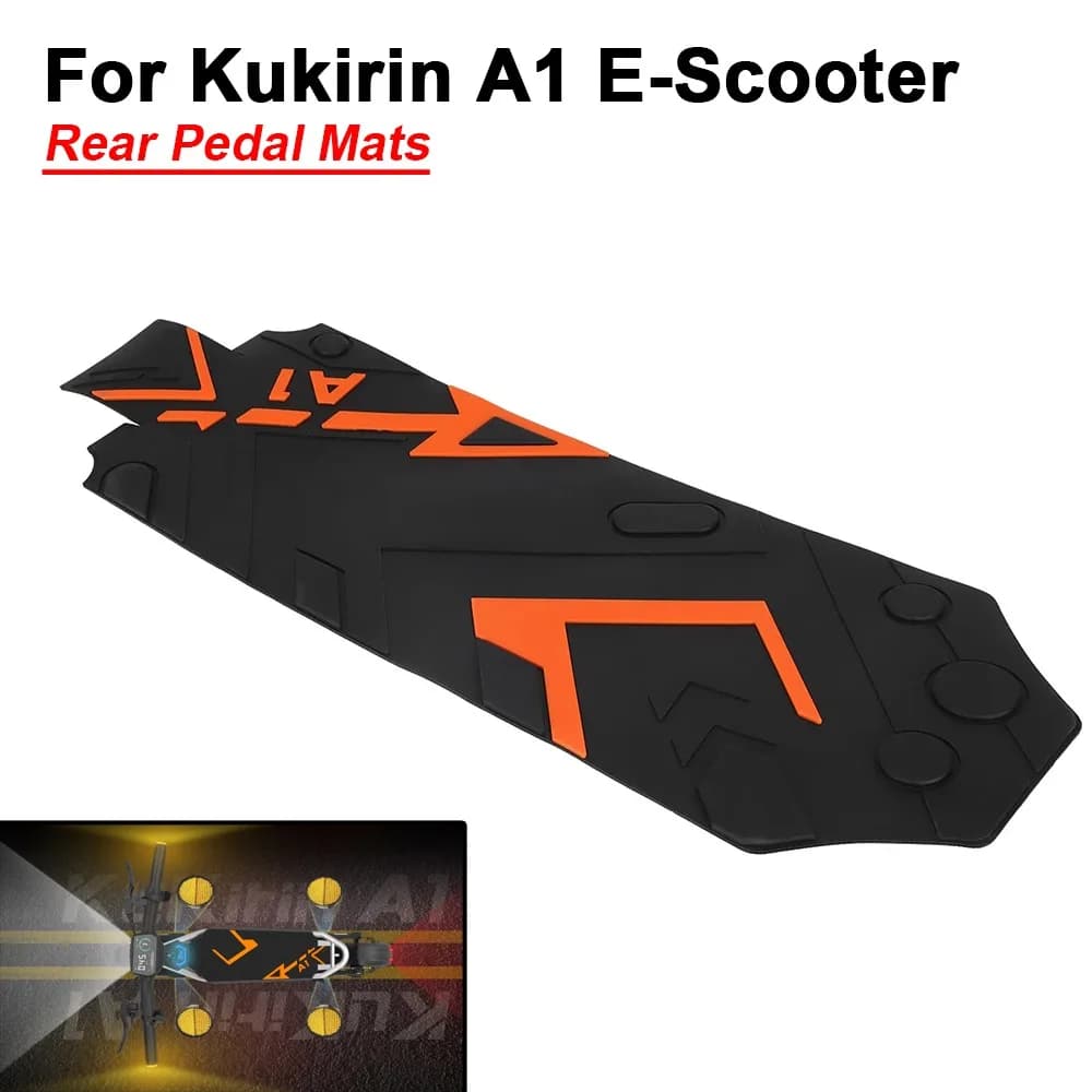 Anti-Slip Rear Footrest Rubber Pad Replacement for Kukirin A1 Electric Scooter Parts Deck Rubber Pad Replacement Part