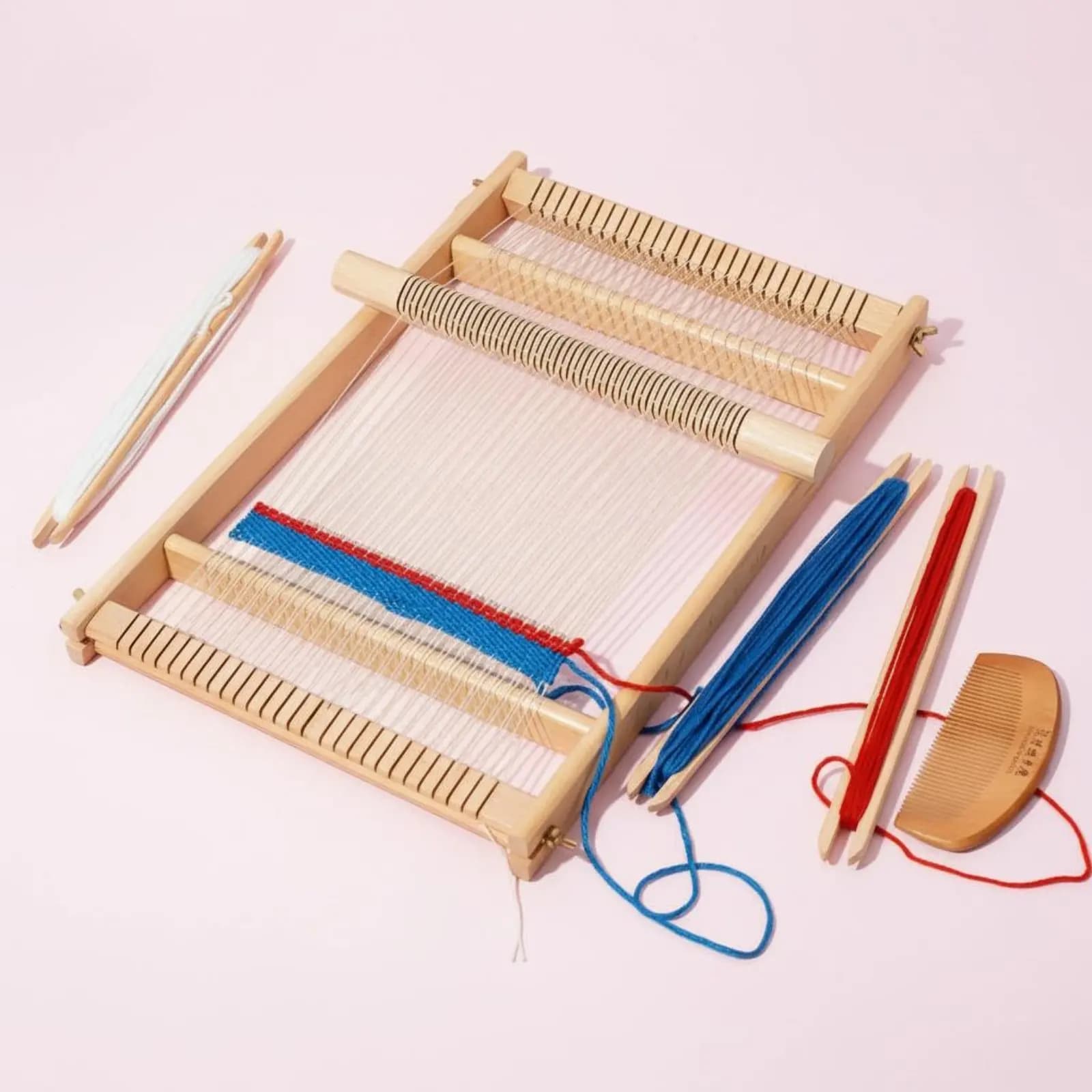 DIY Yarn Weaving Machine Improves Hands-on Skills DIY Hand Weaving Loom Beginner Lap Loom Develops Patience for Classroom
