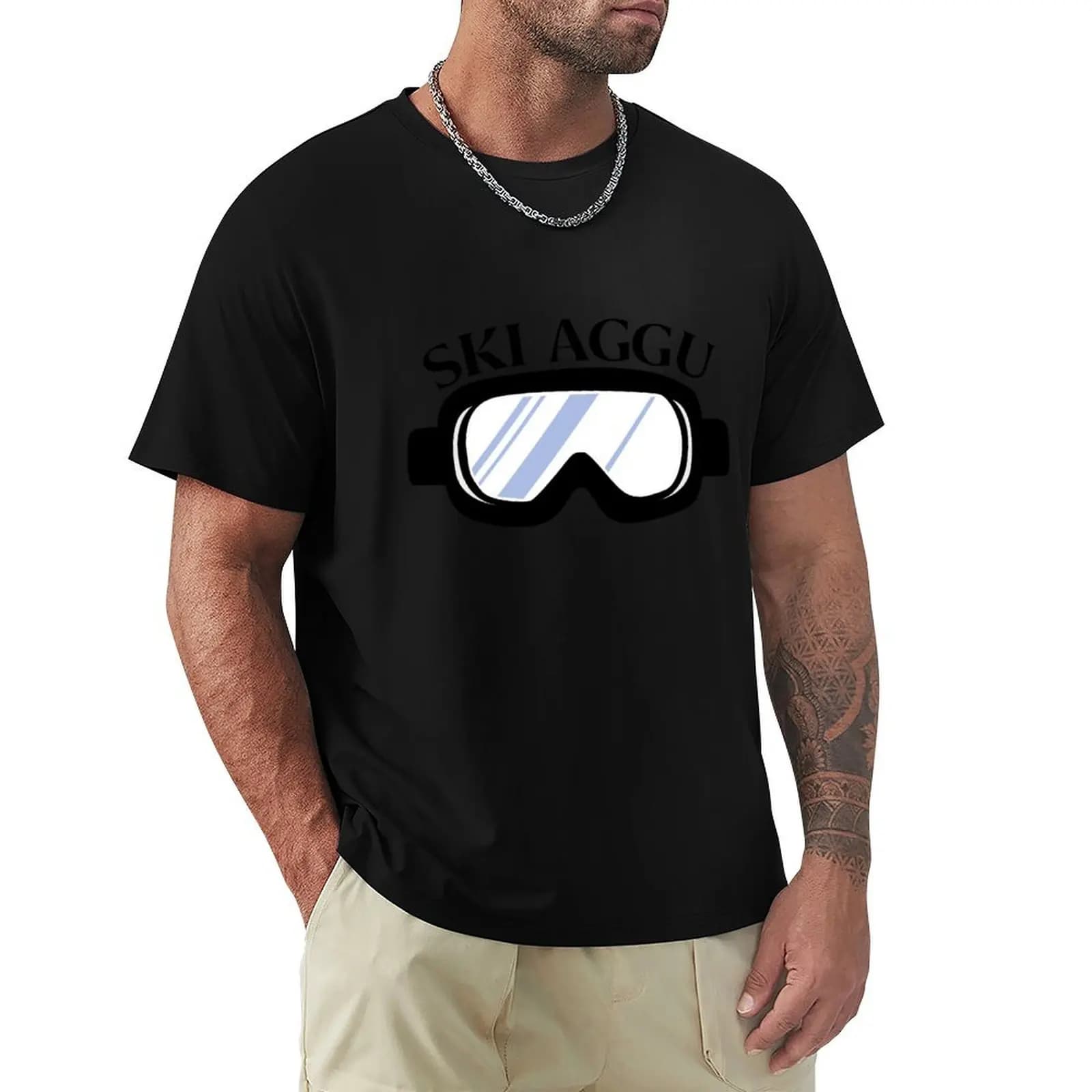 T-shirt Ski aggu goggles, modello Urban Casual Loose Fit