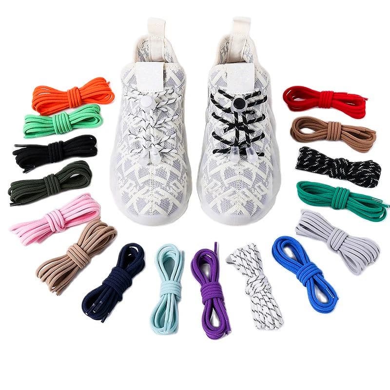 Elastici rotondi elastici lacci delle scarpe lacci delle scarpe per scarpe da ginnastica basket Tennis lacci sportivi Unisex Kid Fast Free Tie Shoestrings
