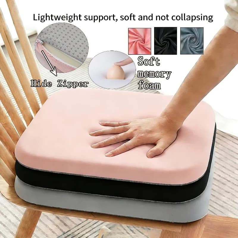 Cuscino Ergonomico in Memory Foam per Sedia da Ufficio, Rimovibile, Traspirante, Antiscivolo, per Sedile Auto, per Lunghe Sedute e Sollievo dal Dolore