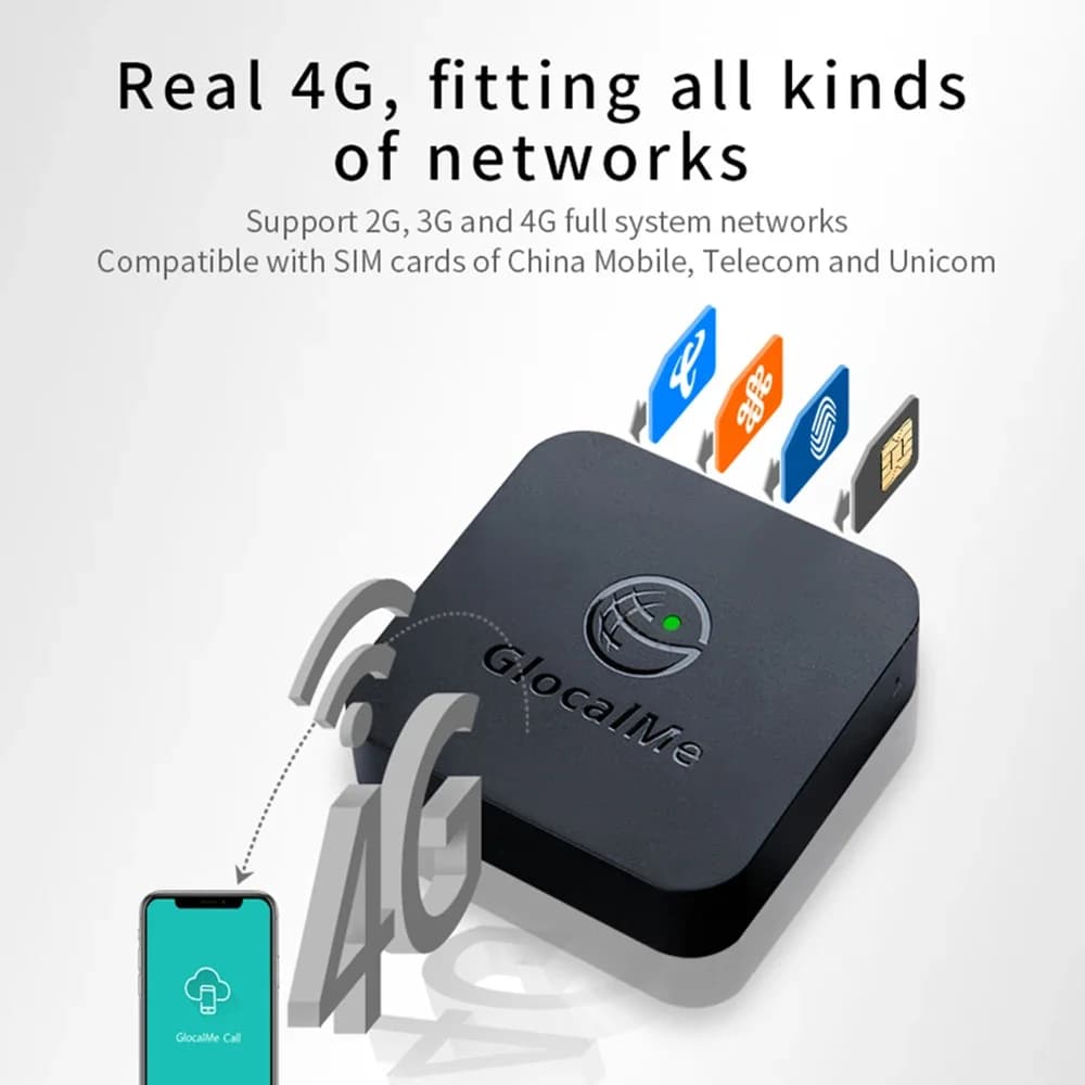 Adattatore per roaming 4G Glocalme Simbox Multi 4-SIM Dual Standby per iPhone e Android VoIP Gateway per viaggi globali